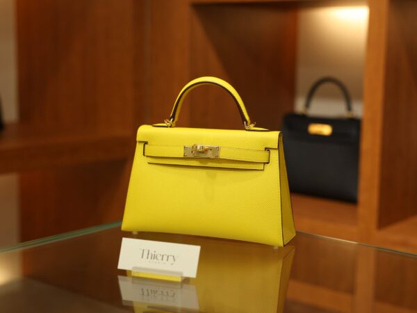 Mini Kelly Epsom Jaune de Naples GHW