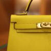 Mini Kelly Epsom Jaune de Naples GHW