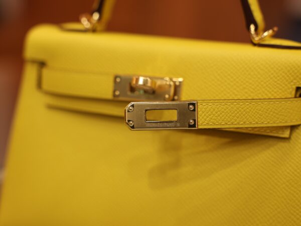 Mini Kelly Epsom Jaune de Naples GHW