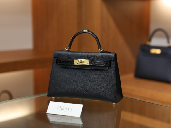 Mini Kelly Epsom Touch Black GHW
