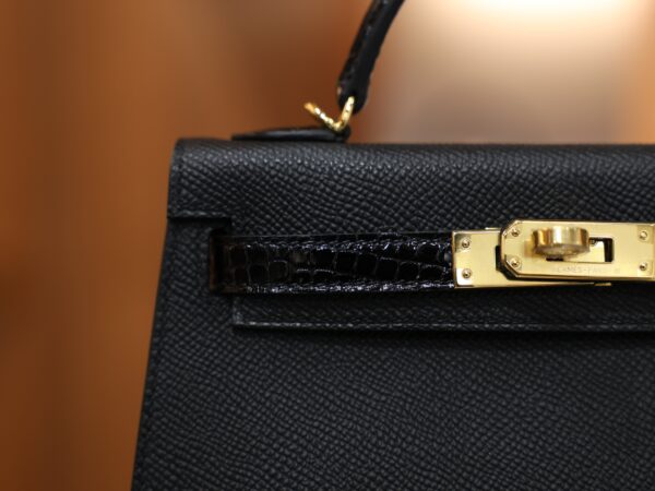 Mini Kelly Epsom Touch Black GHW