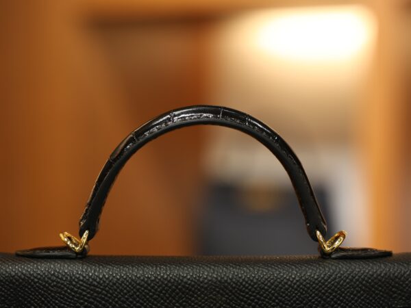 Mini Kelly Epsom Touch Black GHW