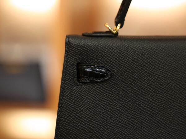 Mini Kelly Epsom Touch Black GHW