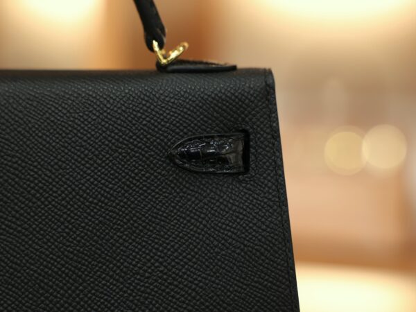 Mini Kelly Epsom Touch Black GHW