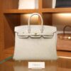 Birkin 25 Clemence Gris Pale GHW