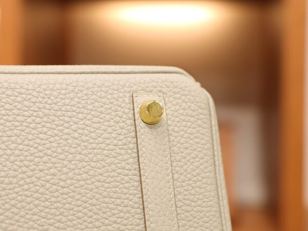 Birkin 25 Clemence Gris Pale GHW