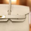 Birkin 25 Clemence Gris Pale GHW