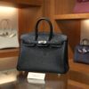 Birkin 25 Clemence Black PHW