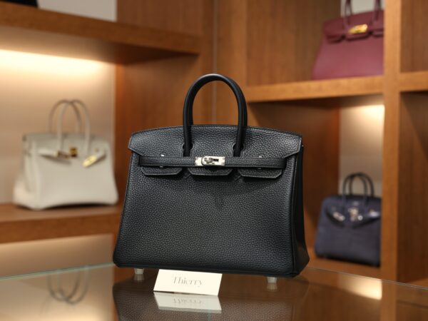 Birkin 25 Clemence Black PHW