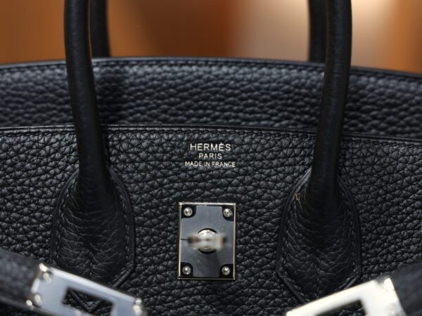 Birkin 25 Clemence Black PHW