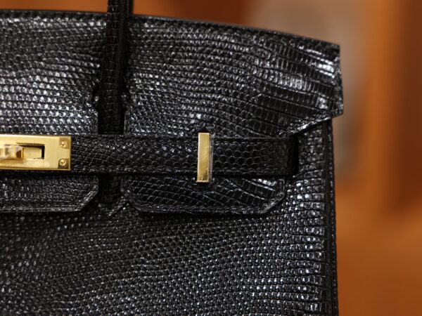 Birkin 25 Lizard Black GHW
