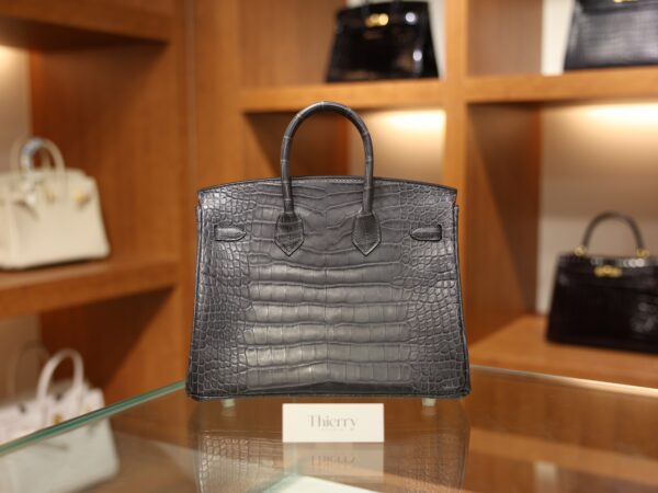Birkin 25 Matte Alligator Gris Paris PHW