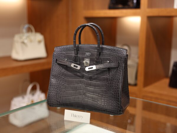 Birkin 25 Matte Alligator Gris Paris PHW