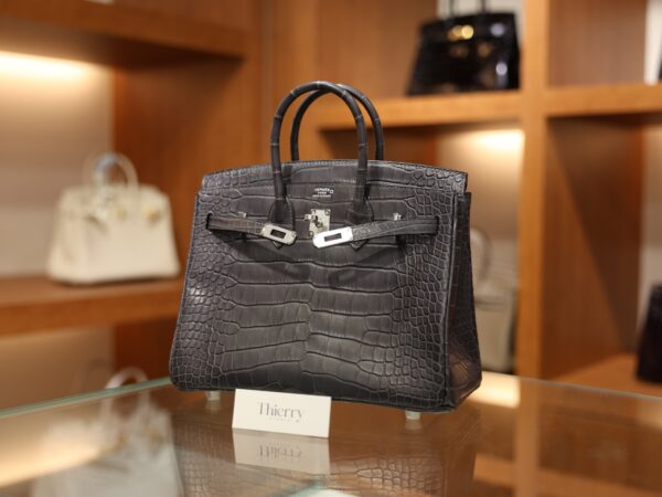 Birkin 25 Matte Alligator Gris Paris PHW
