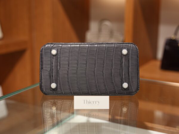 Birkin 25 Matte Alligator Gris Paris PHW