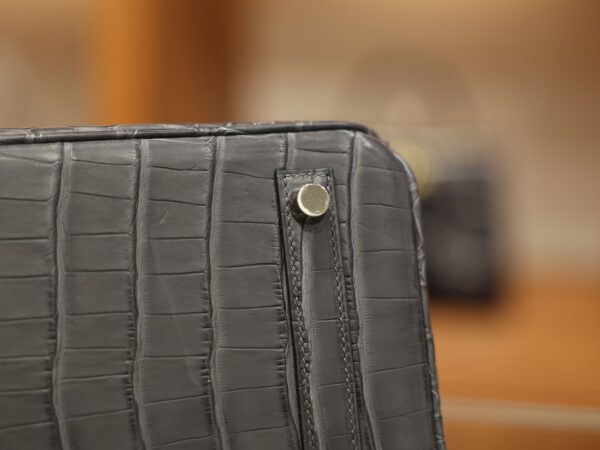 Birkin 25 Matte Alligator Gris Paris PHW