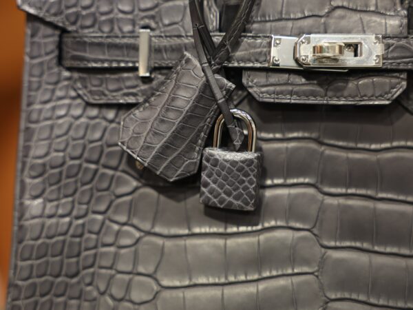 Birkin 25 Matte Alligator Gris Paris PHW