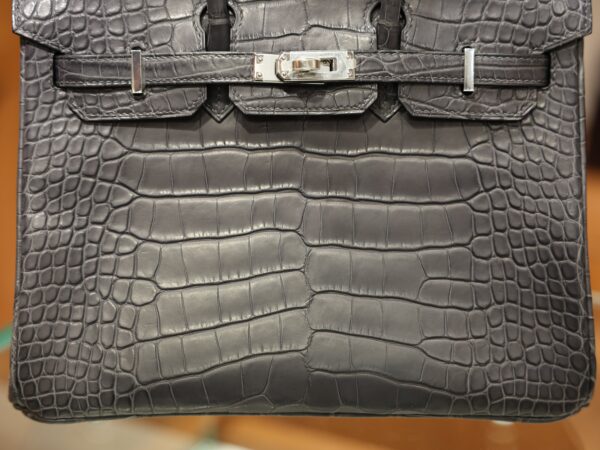 Birkin 25 Matte Alligator Gris Paris PHW