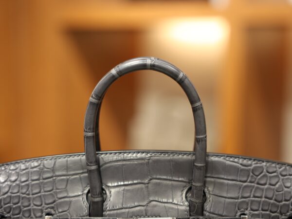 Birkin 25 Matte Alligator Gris Paris PHW