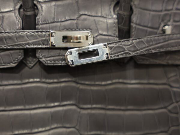 Birkin 25 Matte Alligator Gris Paris PHW