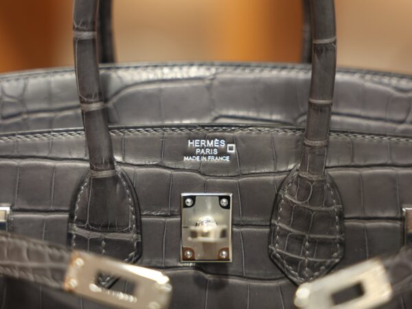 Birkin 25 Matte Alligator Gris Paris PHW