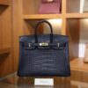 Birkin 25 Matte Alligator Bleu Saphir GHW