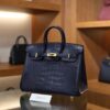 Birkin 25 Matte Alligator Bleu Saphir GHW