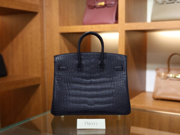 Birkin 25 Matte Alligator Bleu Saphir GHW