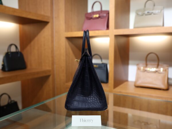 Birkin 25 Matte Alligator Bleu Saphir GHW