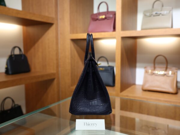 Birkin 25 Matte Alligator Bleu Saphir GHW