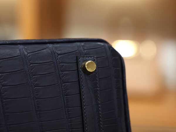 Birkin 25 Matte Alligator Bleu Saphir GHW