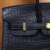 Birkin 25 Matte Alligator Bleu Saphir GHW