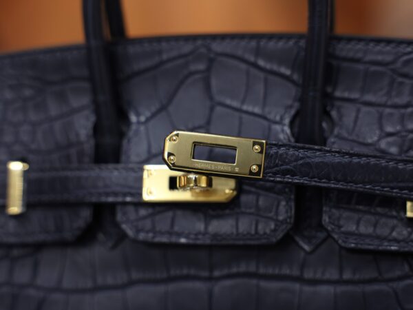 Birkin 25 Matte Alligator Bleu Saphir GHW