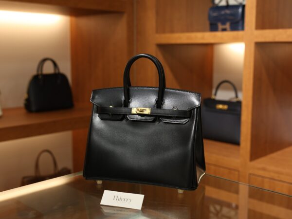 버킨 25 복스 르투르네 블랙 금장 001_139A7194 Birkin 25 Box Retourne Black GHW