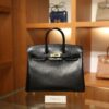 Birkin 25 Box Retourne Black GHW