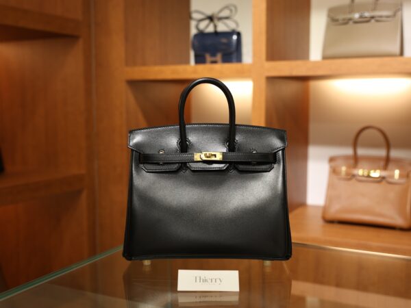 Birkin 25 Box Retourne Black GHW