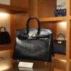 Birkin 25 Box Retourne Black GHW