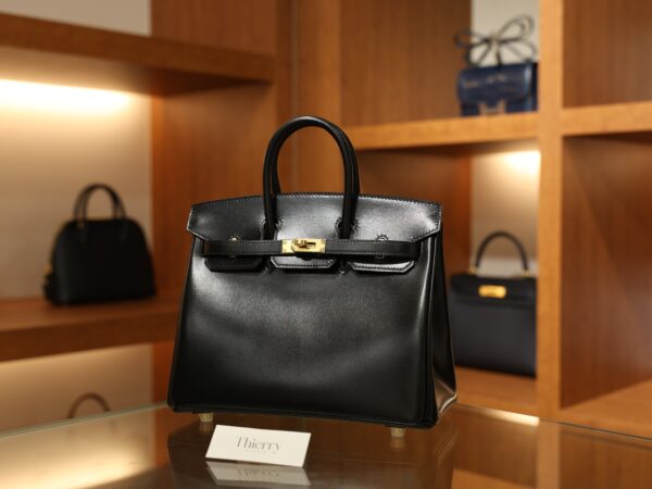 Birkin 25 Box Retourne Black GHW