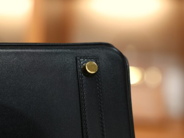 Birkin 25 Box Retourne Black GHW