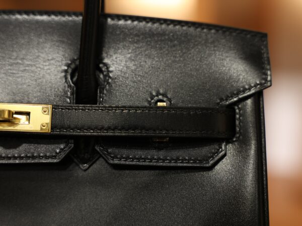 Birkin 25 Box Retourne Black GHW