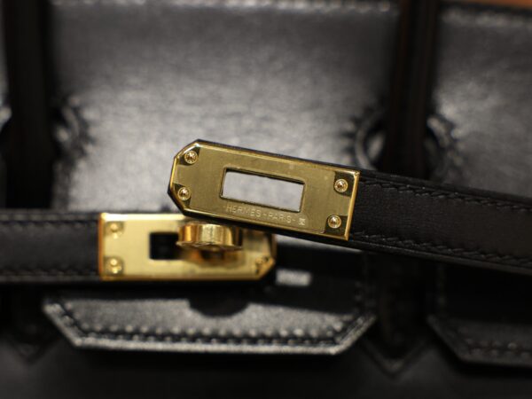 Birkin 25 Box Retourne Black GHW