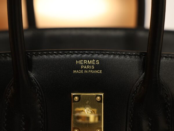Birkin 25 Box Retourne Black GHW