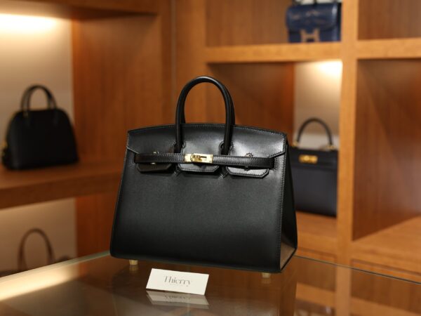 버킨 25 복스 셀리에 블랙 금장 001_139A7178 Birkin 25 Box Sellier Black GHW