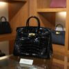 Birkin 25 Shiny Alligator Black GHW