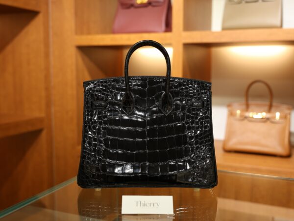 Birkin 25 Shiny Alligator Black GHW