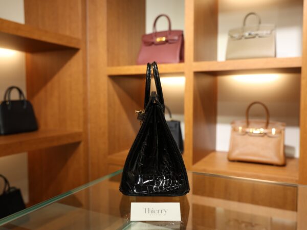 Birkin 25 Shiny Alligator Black GHW