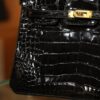 Birkin 25 Shiny Alligator Black GHW