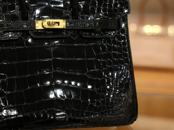 Birkin 25 Shiny Alligator Black GHW