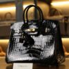 Birkin 25 Shiny Alligator Black GHW