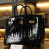 Birkin 25 Shiny Alligator Black GHW